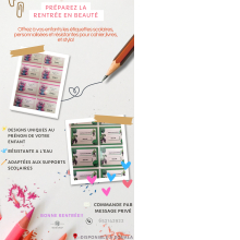 Étiquettes scolaires 