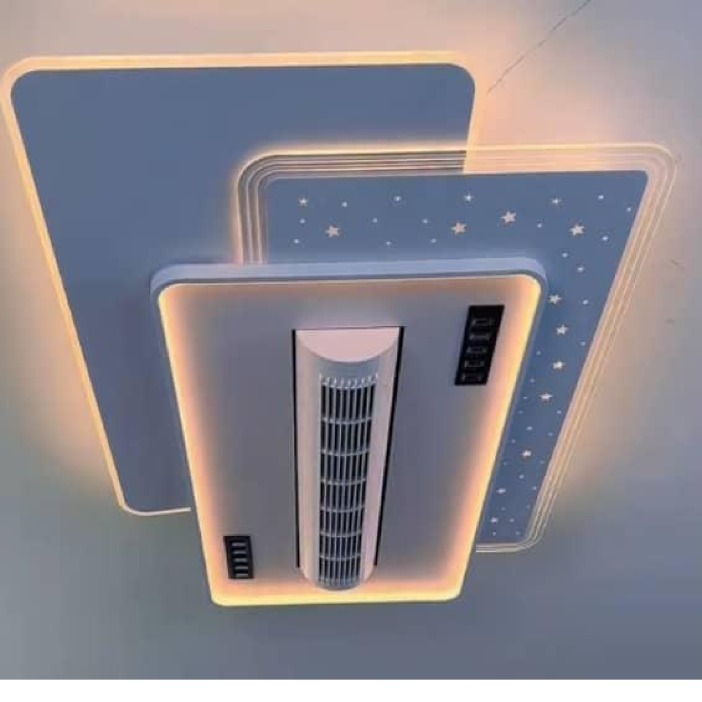 Plafonnier LED Moderne avec ventilateur intégré 