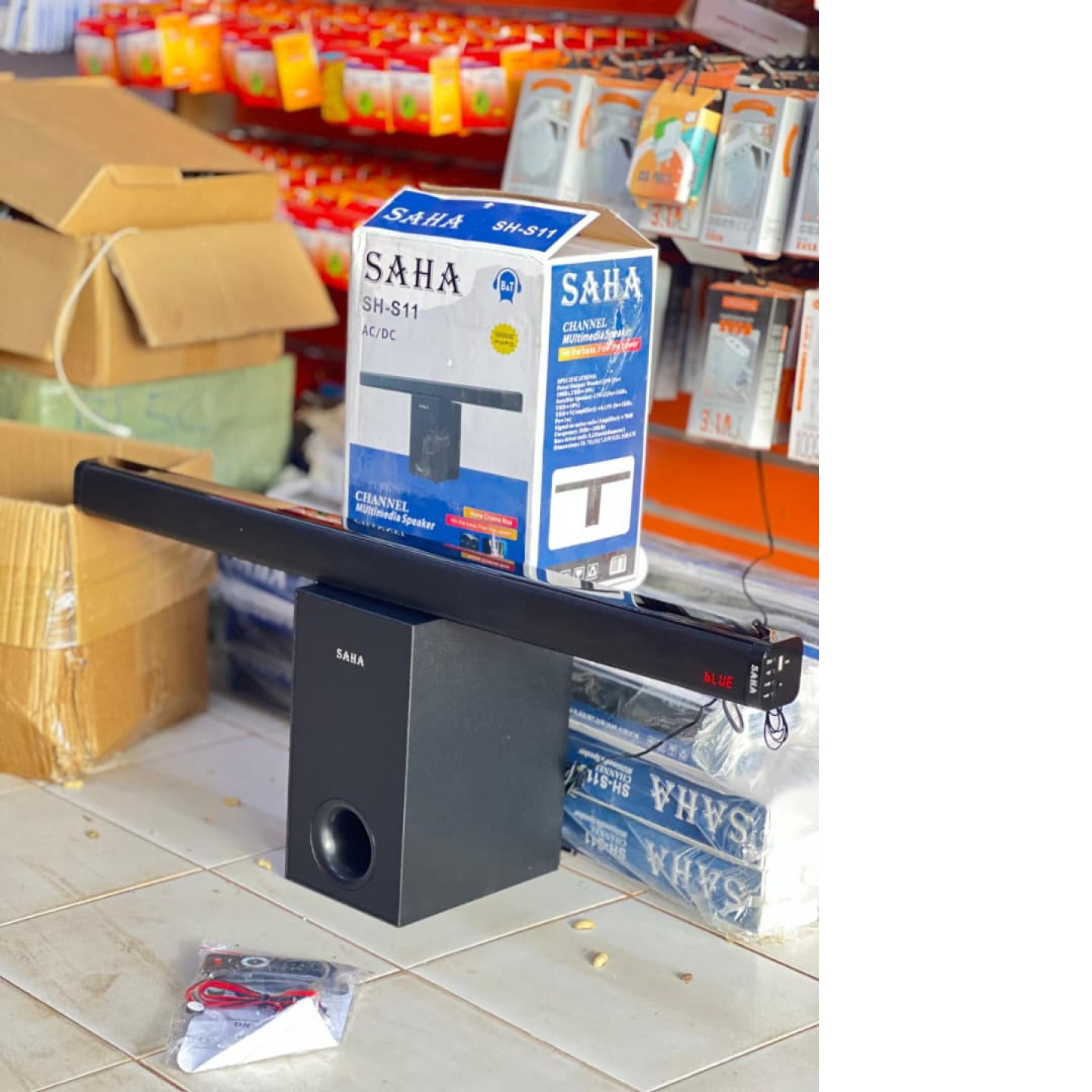 Barre de Son Multimédia SAHA SH-S11 avec Caisson de Basse